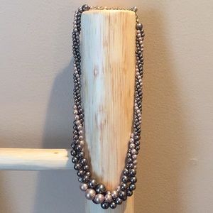 Faux pearl necklace